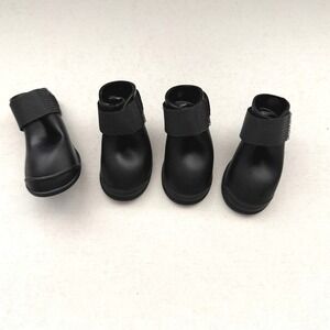 Pet Life Rubber Pet Boots Small Dog Black Size M